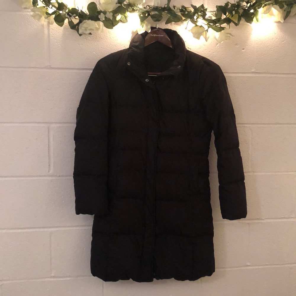 Uniqlo down-filled, two pocketed, 3/4 coat